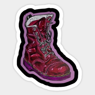 Red Pop Boot by Jason Hancock Sticker